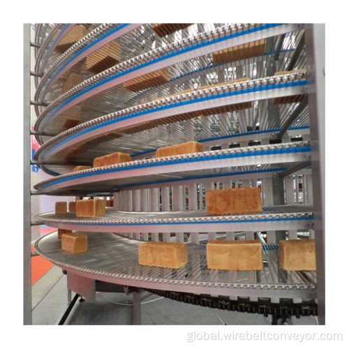 304 Metal Belting Bread Cooling Oven Sus 304 316L Spiral Belt Factory